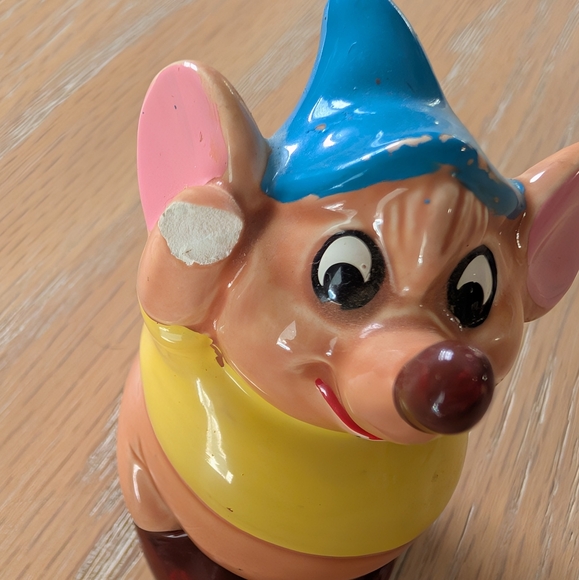 Vintage Walt Disney 2.5" Ceramic Cinderella Gus Mouse Made in Japan Figurine - Picture 2 of 6